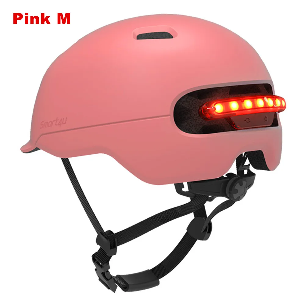 Smart4u водонепроницаемый велосипедный шлем, умные велосипедные шлемы для мужчин и женщин, задний светильник для горной дороги, велосипедный шлем с подсветкой - Цвет: Pink M