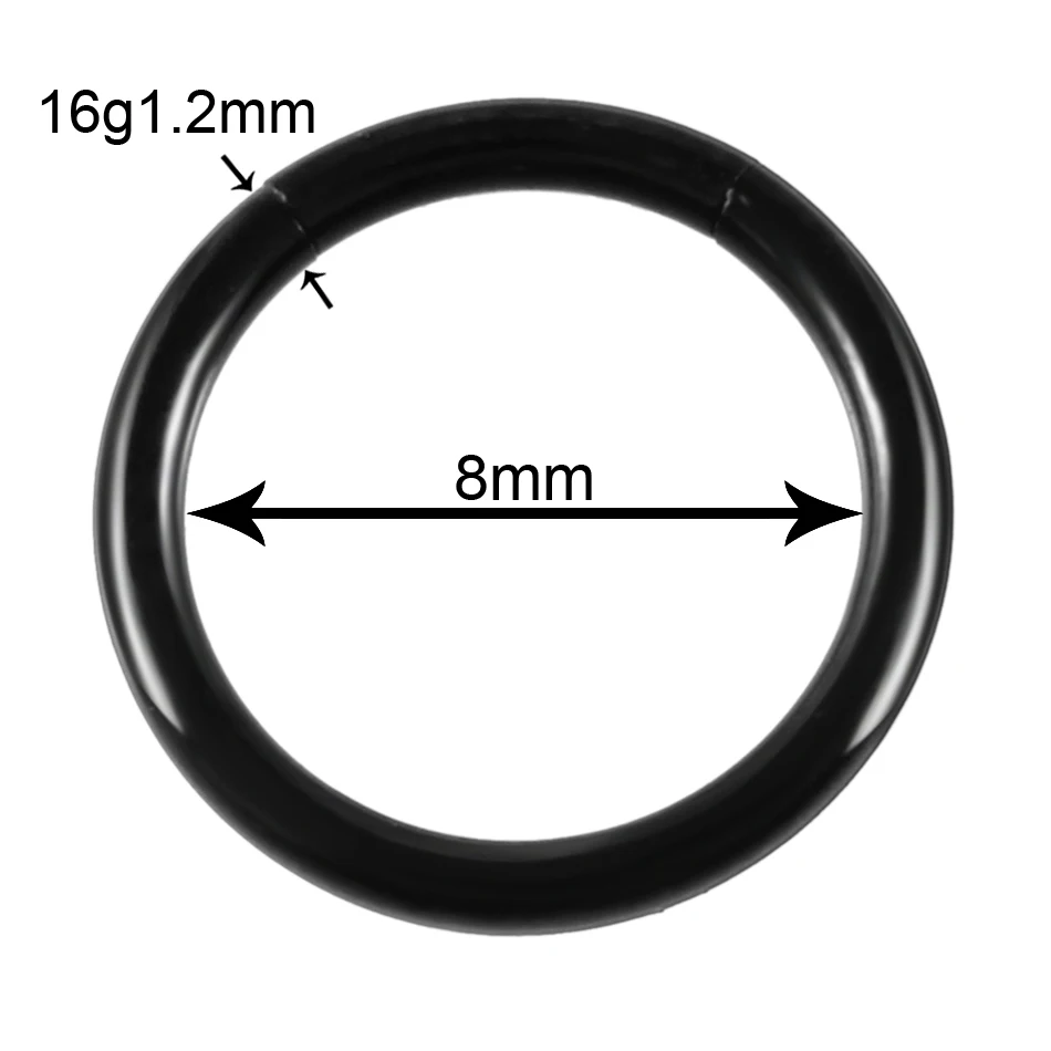 2 шт стальное сегментное кольцо Для Пирсинга Ушей кольца для носа закрытые ушные перегородки для носа кольца для пирсинга губ кольца для унисекс ювелирные изделия 16 г