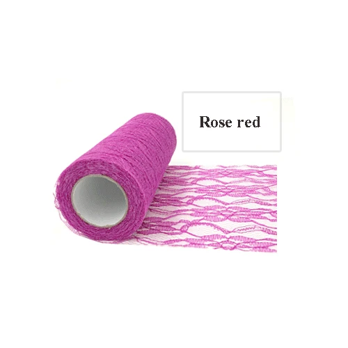 Кружева Тюль рулон ткани 15 см 10 ярдов Катушка пачка юбка упаковка для подарка на день рождения свадебные принадлежности для украшения стола - Цвет: rose red