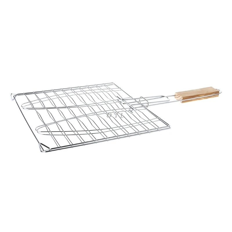 Durable BBQ Barbecue Grilling Basket For Fish Vegetable Shrimp Fruit Meat Camping Kitchen Rotisserie Accessories Parts