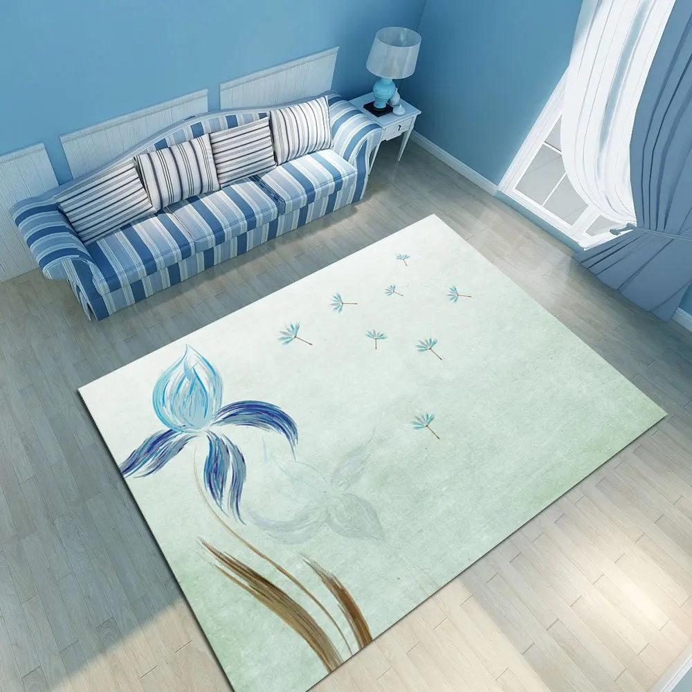 Простой ковер в скандинавском стиле, современный ковер для спальни, чайный столик, прикроватная тумбочка, печать, матрас, украшение для дома, для ребенка