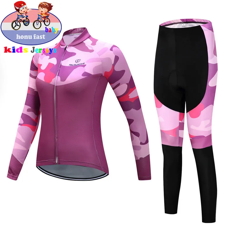 Детская одежда для велоспорта Джерси дышащий с длинным рукавом pro bike Girl Ropa Ciclismo