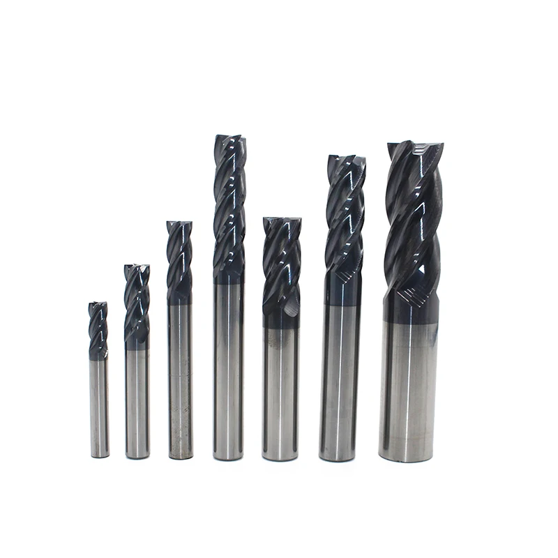 Endmills 4mm 5mm 6mm 8mm 12mm 4 Flute HRC50 Carbide endmill machine Tungsten Steel cnc Milling Cutter End Mill machine tools