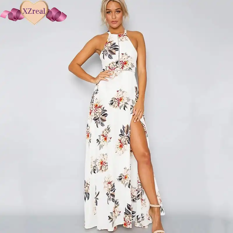 floral halter maxi dresses