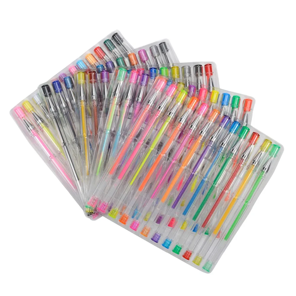 Набор гелевых ручек Lodibe 48/60/100/120, цветные гелевые ручки, блестящие металлические ручки, хороший подарок для рисования цветов, рисования