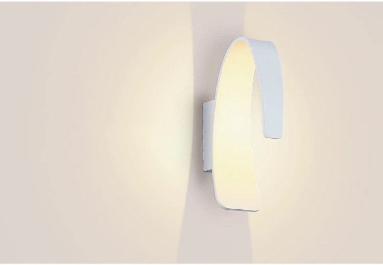 Современный настенный светильник 3 Вт с алюминиевой аркой, светодиодный настенный светильник, светильник для ванной комнаты, коридора, крыльца, домашнего декора, поверхностного монтажа