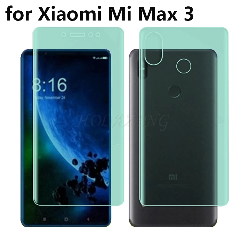 

HOLAZING New No Required Water Hydrogel Film 4D Full Coverage Screen Protector for Xiaomi Mi Max 3 6.9" AUTO Fixed Skin