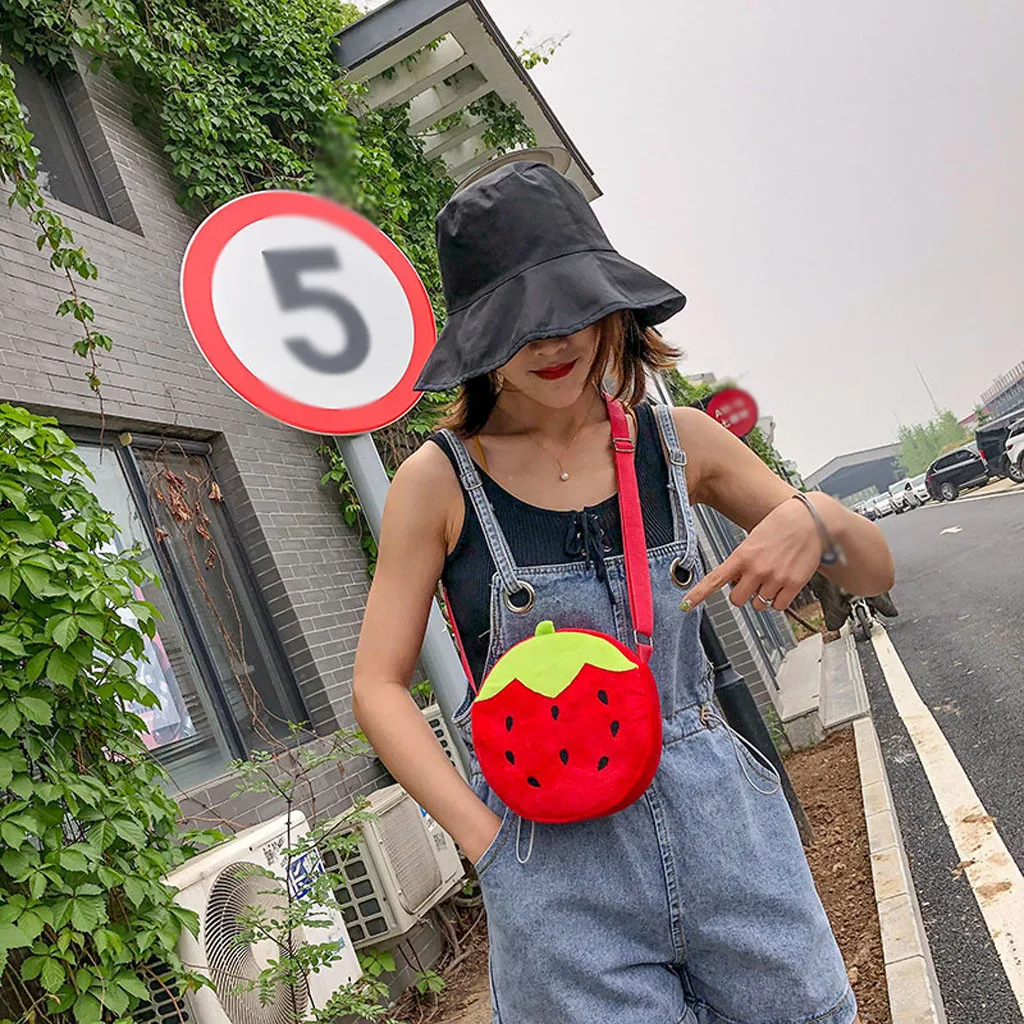 

Women's Shoulder Bag Female Small Fresh Plush Handbag Cartoon Pattern Package Embroidery Diagonal Bag Messenger Crossbody Bags