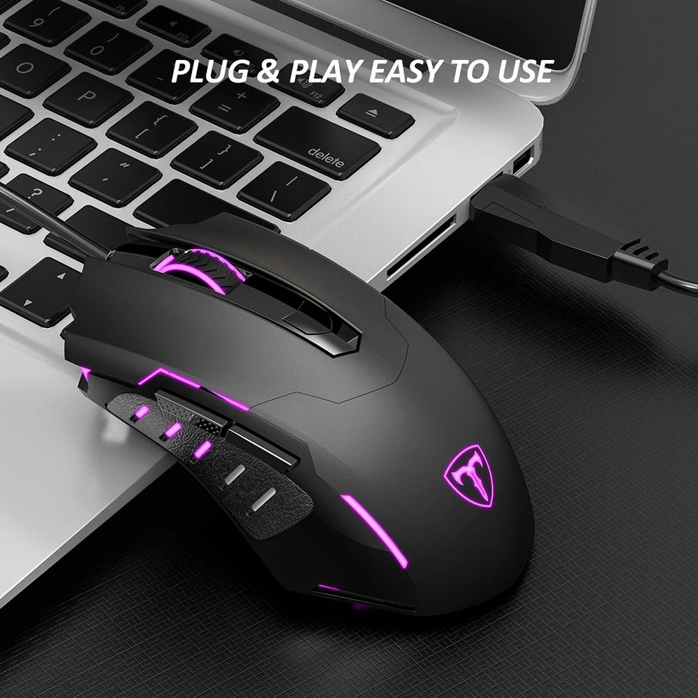 VicTsing PC098 Gaming Mouse 3200 DPI Adjustable Wired Mouse Ergonomic Design Comfortable Grip USB Computer Mice For PC Gamer (3)