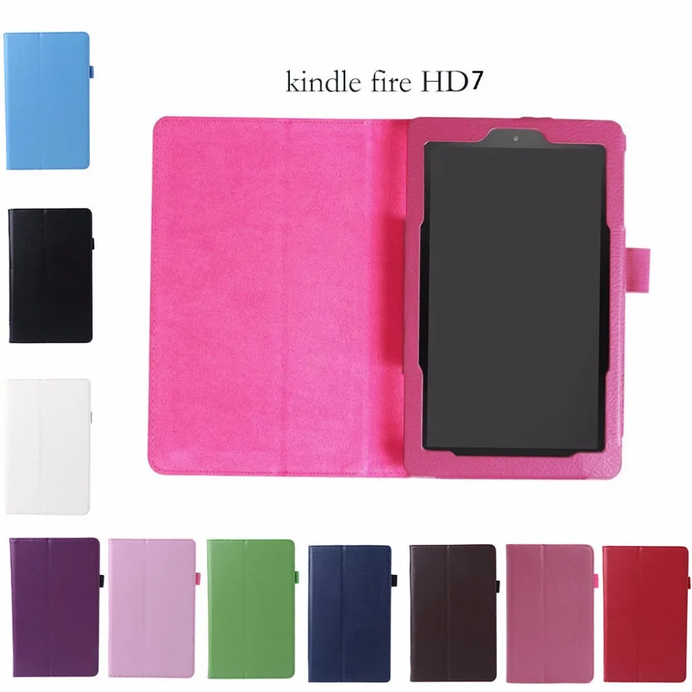 

BGEKTOTH New Arrival Faux Leather Flip Stand Case Cover For Amazon Kindle Fire HD 7 2017 Tablet