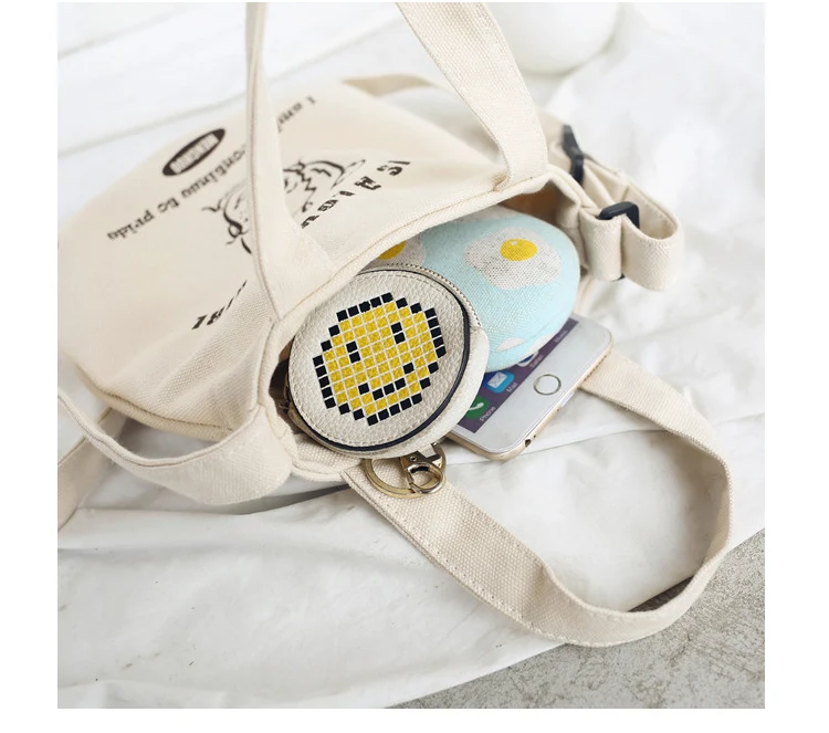 Menghuo 2018 New Canvas Casual Korean Shoulder Tote Bag Mini Single Messenger Crossbody Bags Women Bucket Female Bag Cute girls00_38
