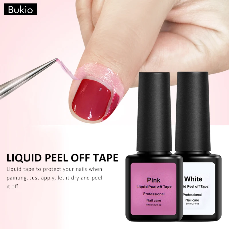 Bukio Nail Gel Peel Off Liquid Tape Base Coat Nail Polish Gel Varnish 