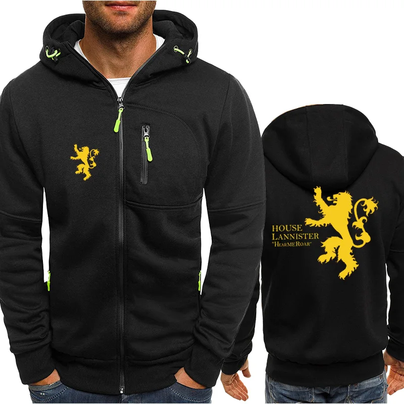 

2020 Spring Antumn Coat for men Game of Thrones Regular Hoodies Sweatshirts for me Long Sleeve Hooded Zipup Jackets Custom logo