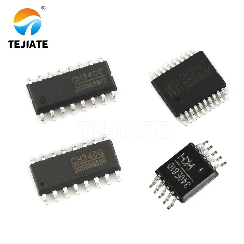 5 шт. CH340G CH340C SOP 16 Новый USB чип 2 0 CH340T SSOP20 CH340E MSOP10|Интегральные схемы| |