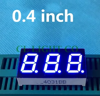 

Free shipping 20pcs 7 segment common ANODE cathode 3 Bit digital Tube 0.4" 0.4in. BLUE LED Display 7 segmentos LED Digital tube