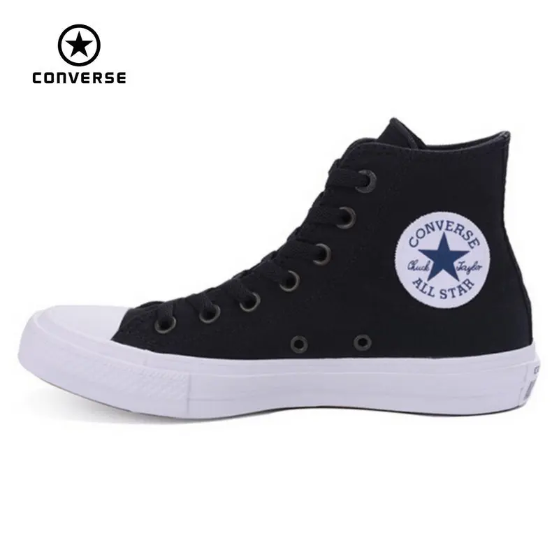 Новинка Converse Chuck Taylor II All Star обувь унисекс Высокие Кроссовки парусиновые синий черный цвет обувь для скейтбординга 150143C