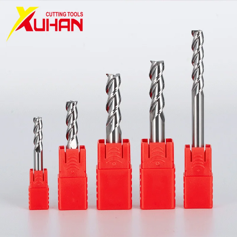 

HRC55 End mill 3flutes Tungsten Steel Carbide Endmills cutting tool by Aluminum CNC maching end mills woodding cutter