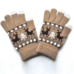 2018 Недавно Прибытие kawaii стиль Для мужчин Для женщин Рождественские Зимние теплые вязаные wapiti Пинта Экран милые перчатки фабричная цена ot23