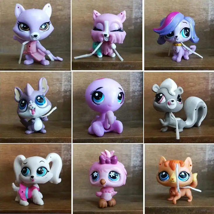 

Mini Cute LPS Toys Cat Dog Products Dachshund Cocker Spaniel Short Hair Cat Rabbit Collie Pets Shops Accessories Original Toys