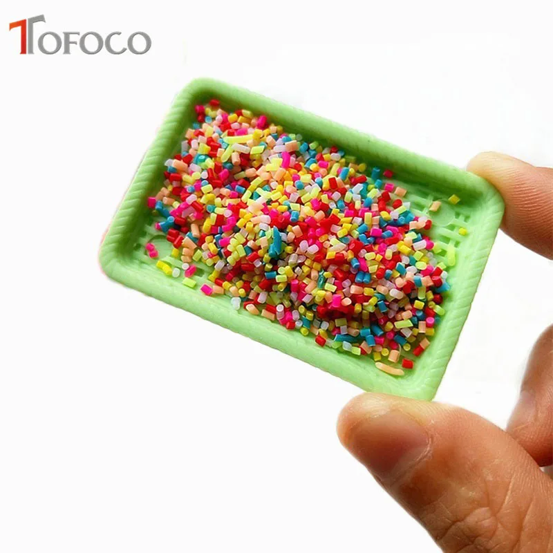 TOFOCO 1 коробка слизи глина брызги для наполнителя слизи DIY Поставки конфеты поддельные торт десерт грязь Частицы украшения игрушки