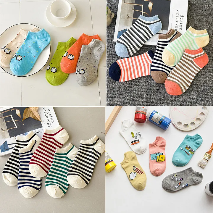 5 low cut socks