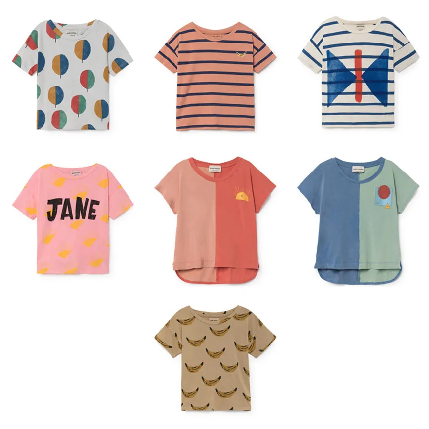 

Celveroso Bobo Choses 2018 Summer Cartoon Baby Girls Cottons T shirt Casual Top Tees T-shirt Children Clothing sports T shirt