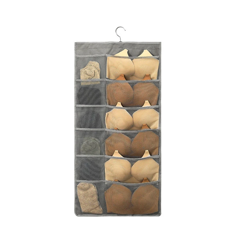 BAKINGCHEF خزانة مزدوجة الجانب سلة غسيل معلقة الملابس الداخلية الصدرية الجوارب فرز حقيبة التخزين خزانة مساحة للتخزين حالة اكسسوارات BAKINGCHEF خزانة مزدوجة الجانب سلة غسيل معلقة الملابس الداخلية الصدرية الجوارب فرز حقيبة التخزين خزانة مساحة للتخزين حالة اكسسوارات