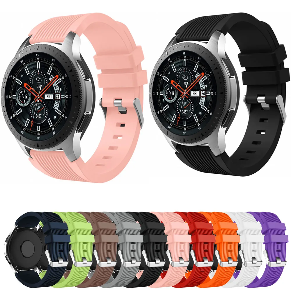 

Soft Silicone Watch Band for Samsung Galaxy 46mm Strap Rubber Replacement Bracelet for Huami Amazfit Stratos 2 Pace 2 Band