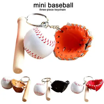 

Handmade Novelty Mini Baseball Three-Piece Set Sports Souvenir Softball Small Pendant