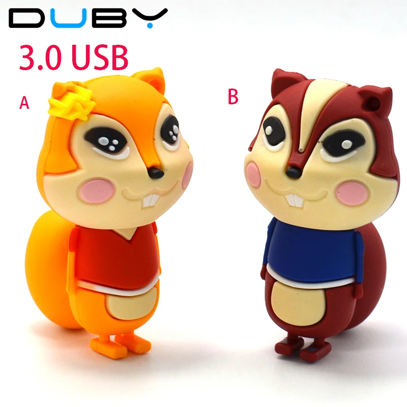 Мультяшный флеш-накопитель Chipmunk белка USB флеш-накопитель карта памяти 8g 16g 32g флешки Высокоскоростной USB 3,0 флэш-накопитель подарок