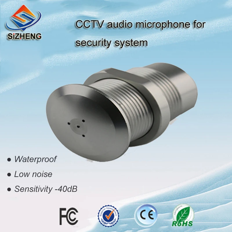 

SIZHENG COTT-S8 Waterproof outdoor CCTV audio microphone aluminium alloy material sensitivity -40dB for security system