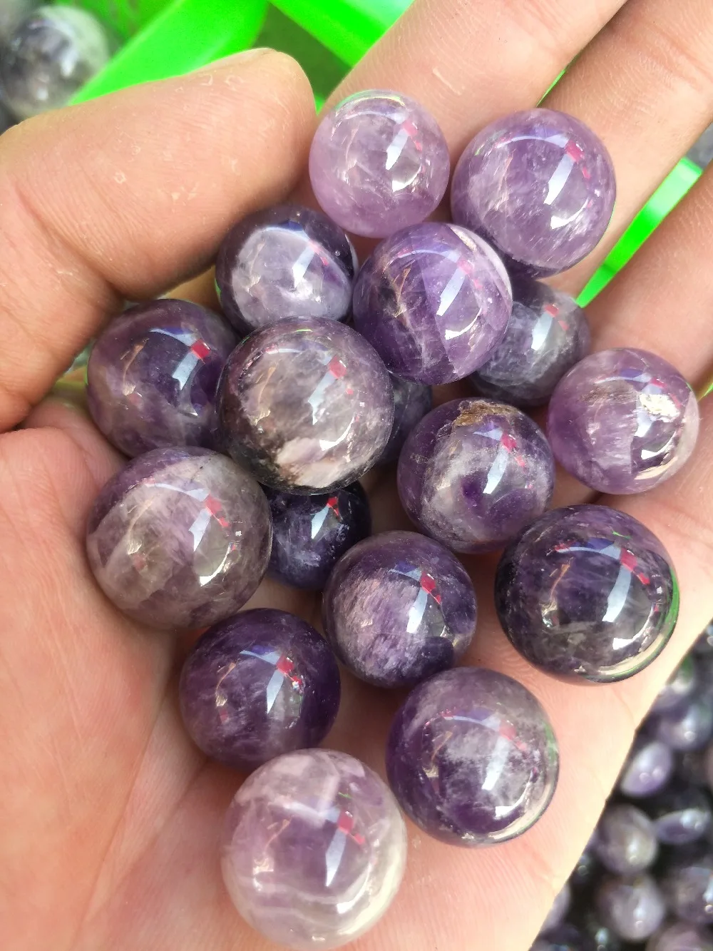 

10pcs Natural polished small size dream Amethyst sphere crystal quartz ball