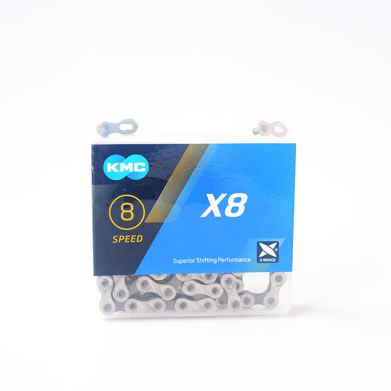 X8 KMC X8 дорожный горный велосипед цепь сеть MTB 8 скоростей 116л цепи Запчасти для велосипеда - Цвет: X8