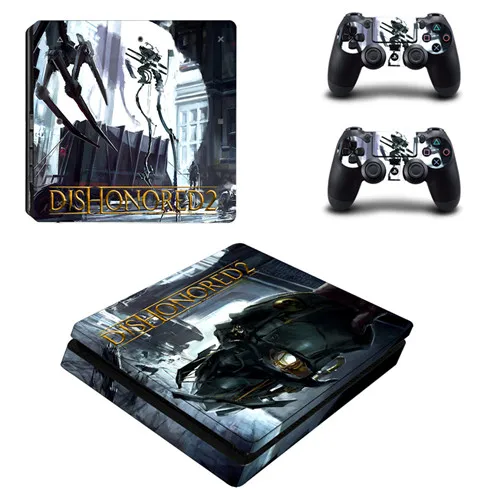 YSP4S-0402 Игра Dishonored 2 PS4 тонкая кожа Стикеры для sony Игровые приставки 4 консоли и 2 контроллеры PS4 тонкая кожа Виниловая наклейка, стикер - Цвет: YSP4S-0402