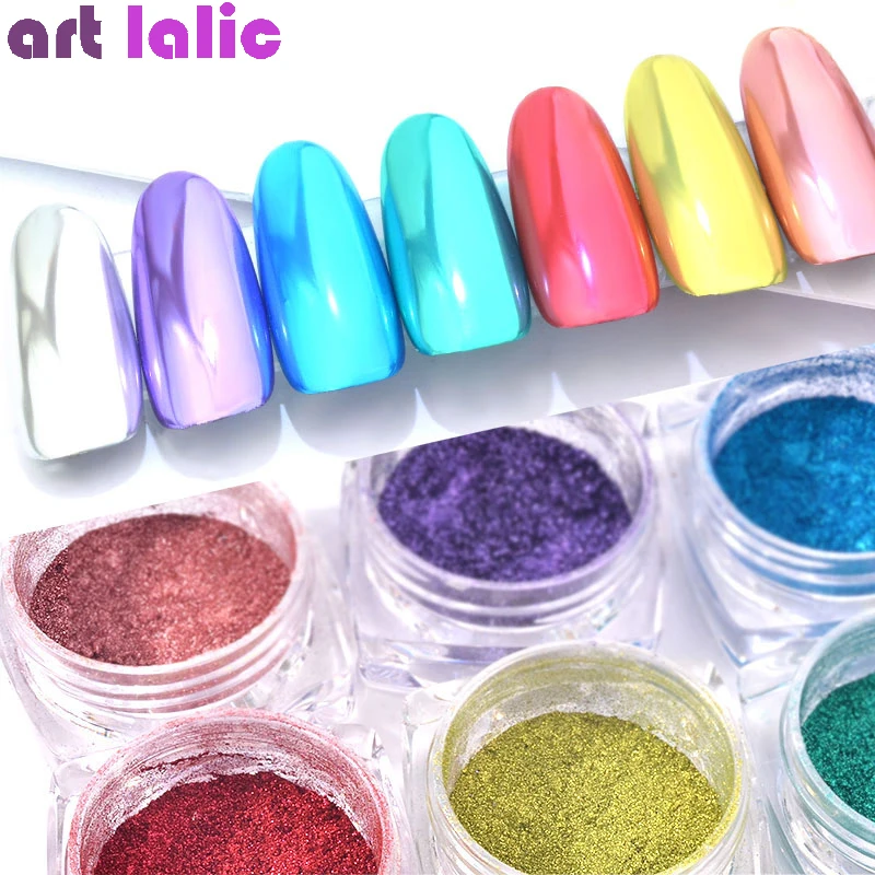 

1 box Mirror Nail Glitter Pigment Powder Optical Plating Rose Gold Dust Manicure DIY Shell Nail Art Glitter Chrome Decorations