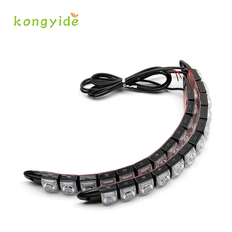 2x COB Car DRL Driving Fog Light 6 LED Daytime Running Light Flexible ligero luz drop shipping  sep23