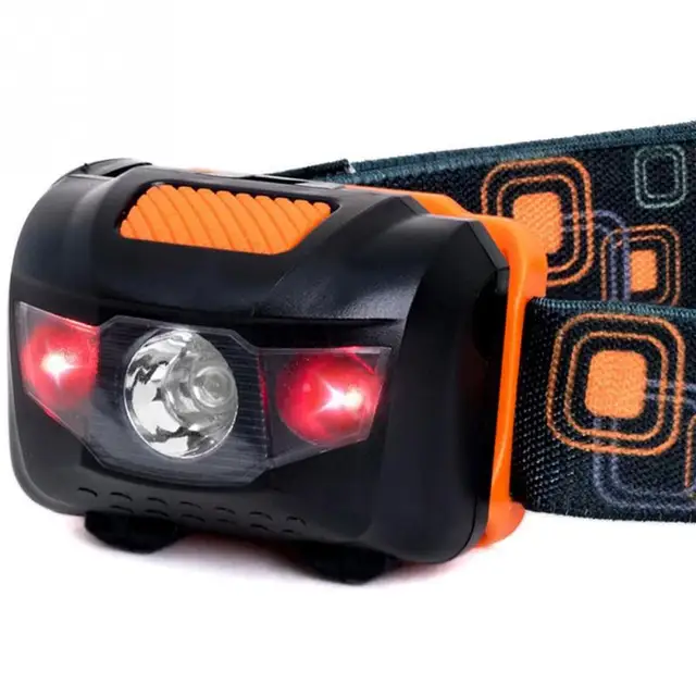new High Quality 2 LED Red White Light  Mini Headlamp Outdoor Headlight Waterproof Head Lamp Lantern For Hunting Night Lightings