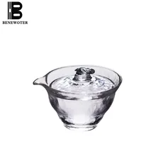 150 мл ручной работы японский прозрачный из боросиликатного стекла термостойкий стеклянный Gaiwan Крышка Чаша Tureen для чая кофе кружка для воды