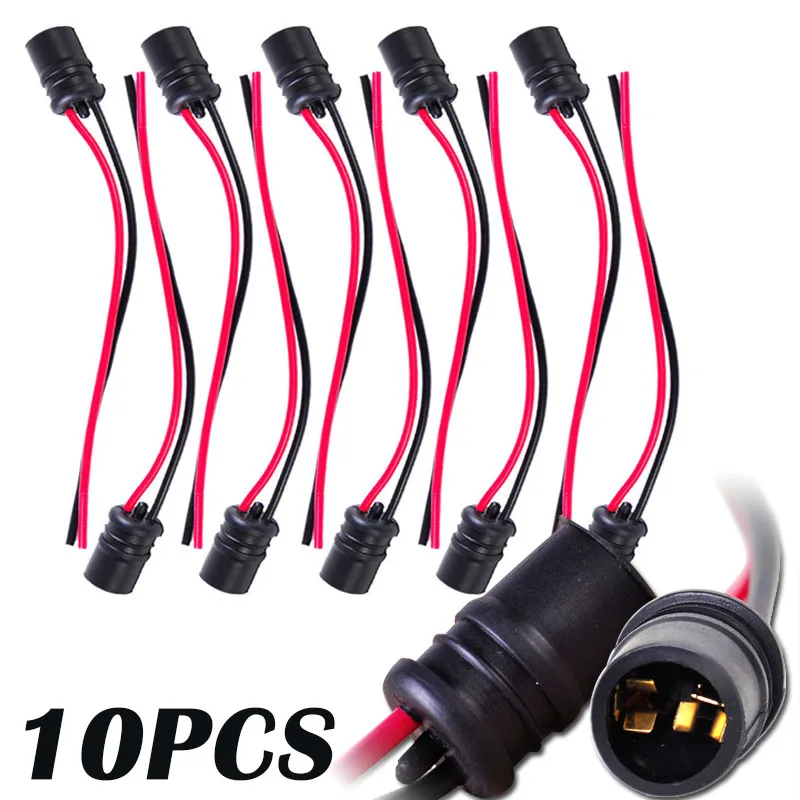 10pcs/lots T10 W5W Wedge Light Bulb Socket Connector Holder for Car Truck Boat