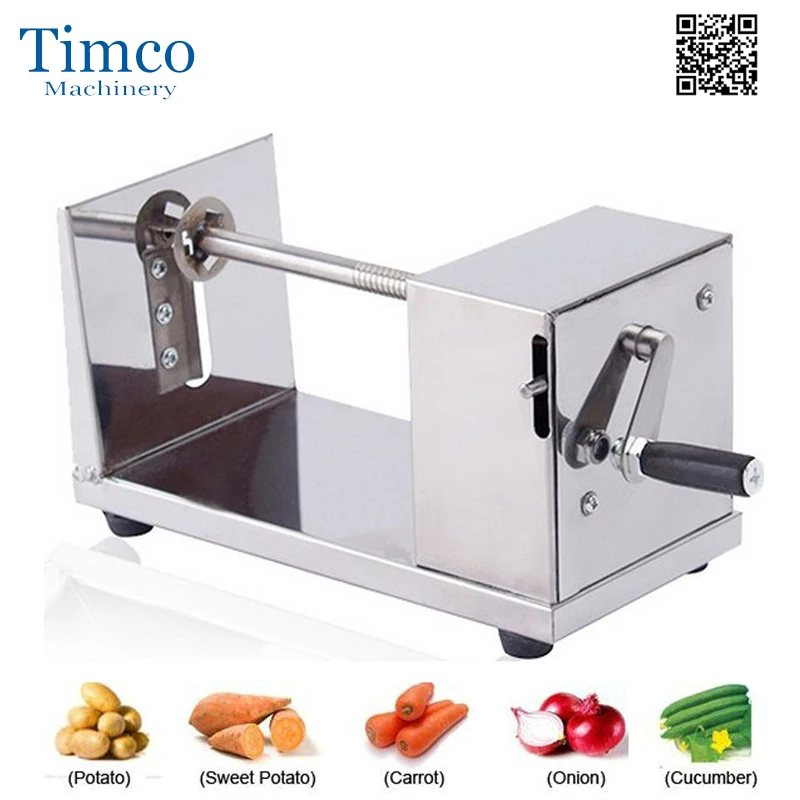 

Spiral Potato Chip Makers Simply Maintenance French Fries Cutter Low Noise Vegetable Slicer
