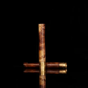 

1 Pcs Natural Wood Grain Solid Wood Pipe Cigarette Holder Mouthpiece Tobacco Pipes Filter Smoking Pipes Creative Gifts Smoke
