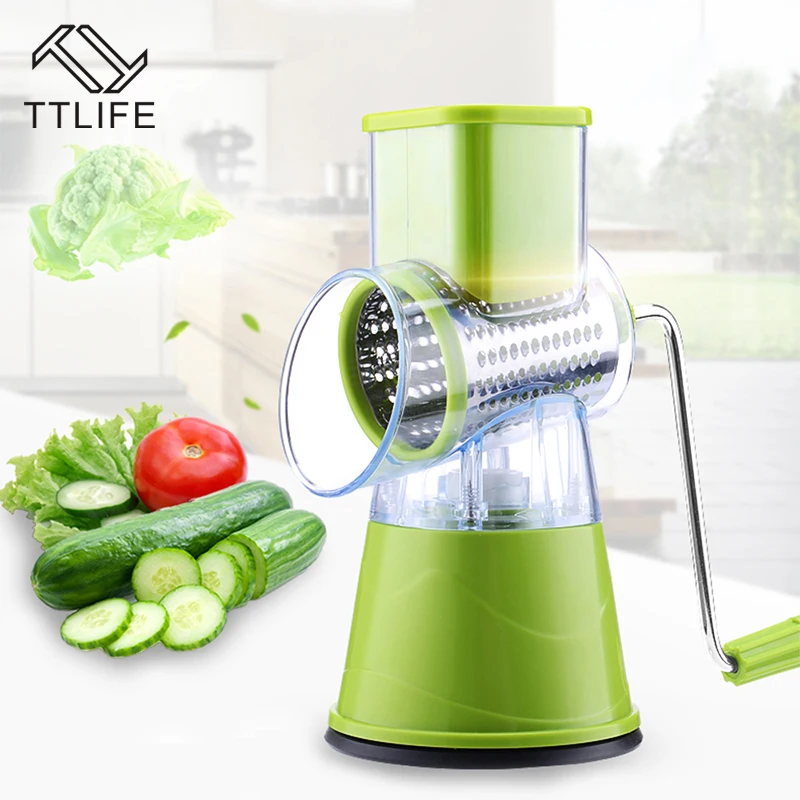 

TTLIFE Manual Vegetable Cutter Slicer Kitchen Accessories Multifunctional Round Mandoline Slicer Potato Cheese Kitchen Gadgets