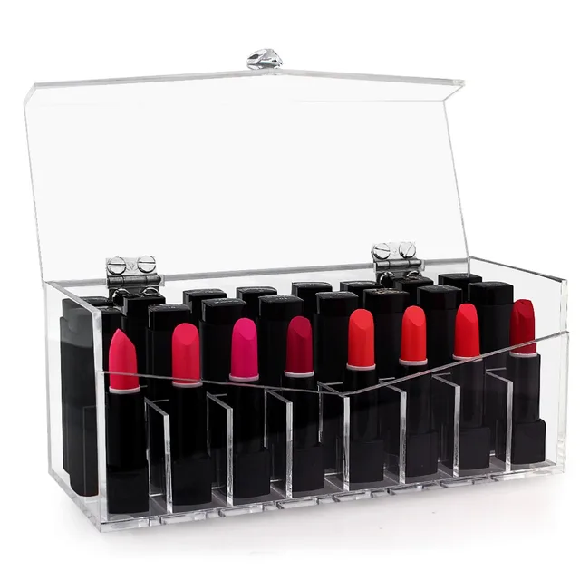 Buy clear Acrylic Lipstick Organizer With Lid