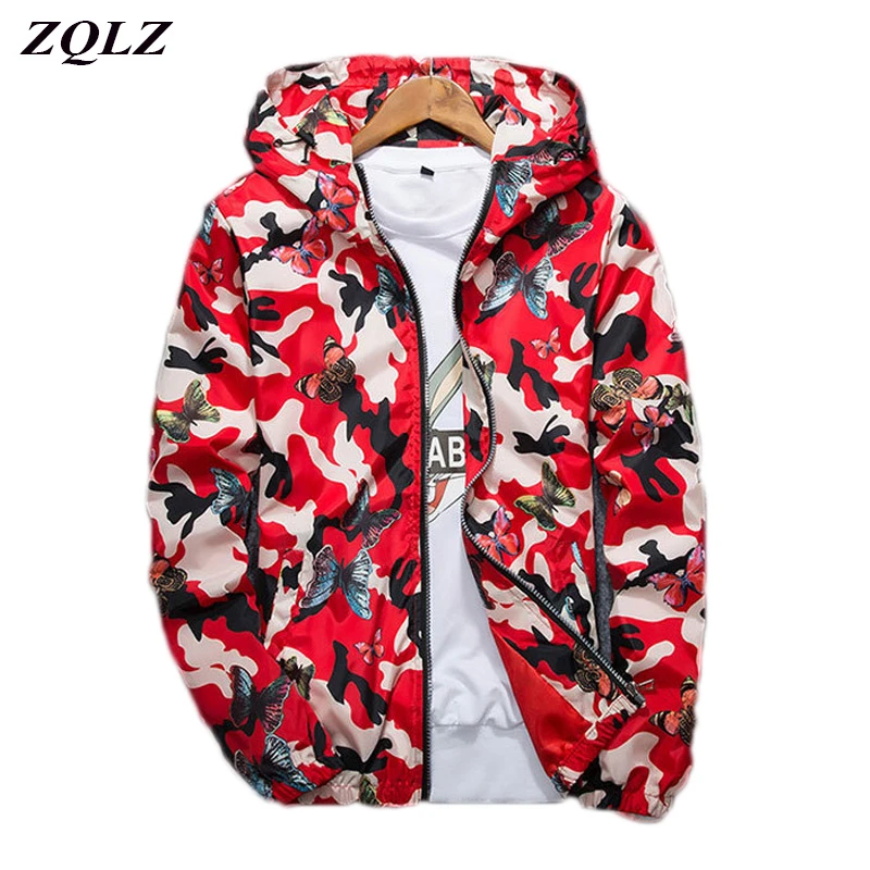 Windbreaker Jacket Thin Female Camouflage Butterfly Windbreaker Coats Hooded,Coffee,L Windbreaker Jacket Thin Female Camouflage Butterfly Windbreaker Coats Hooded,Coffee,L