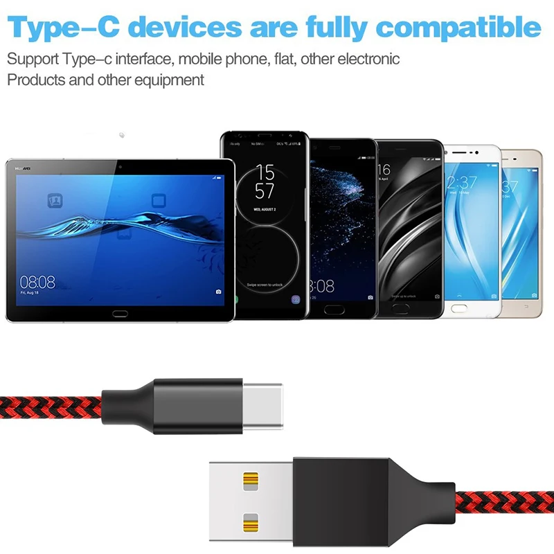 5V 2.4A usb type c кабель 1 м 2 м 3 м Быстрая зарядка type-C Micro кабель usb с подсветкой для samsung S8 S9 huawei P20 P30 Pro Iphone 8 X