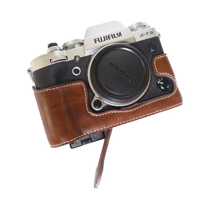 Профессиональный чехол для камеры из искусственной кожи Fujifilm XT3 FUJI X T3 Нижняя