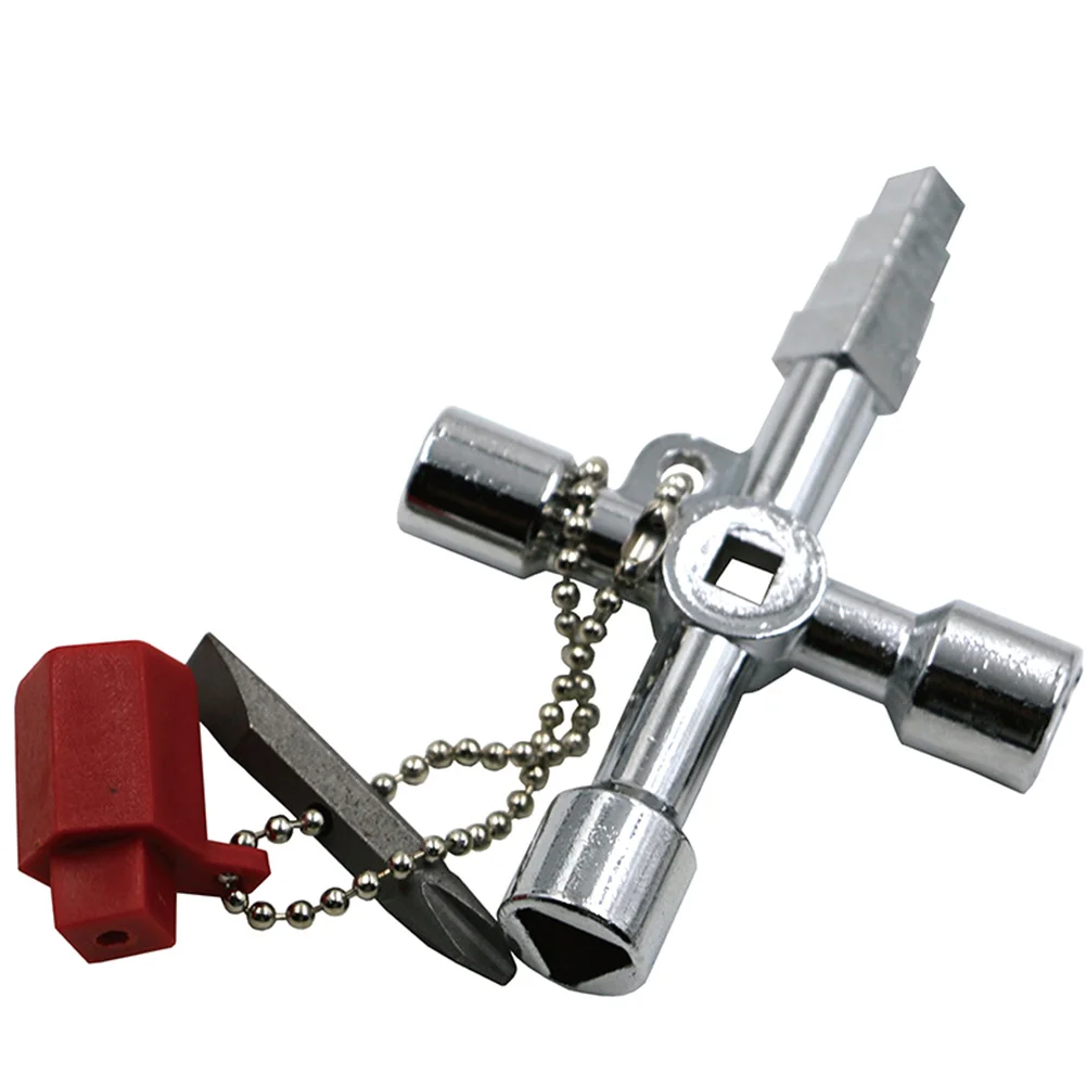 

Key Wrench Plumber Multifunction Train Elevator Square Accessories Universal Electrical Cabinet Triangular Switch Cross