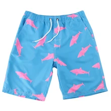 Летние мужские пляжные шорты быстросохнущие шорты с принтом акулы, 2 цвета, спортивные шорты для серфинга, плавки для плавания