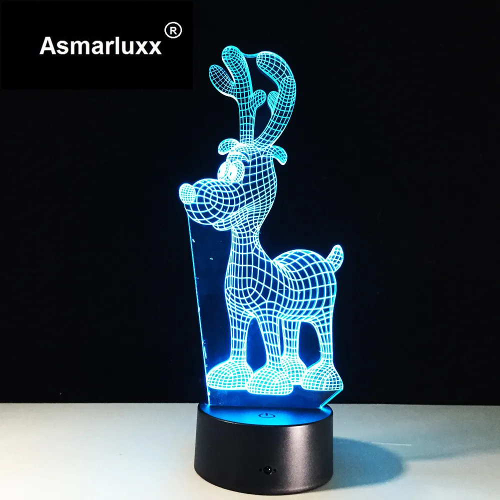 Asmarluxx deer 3d led lamp0002
