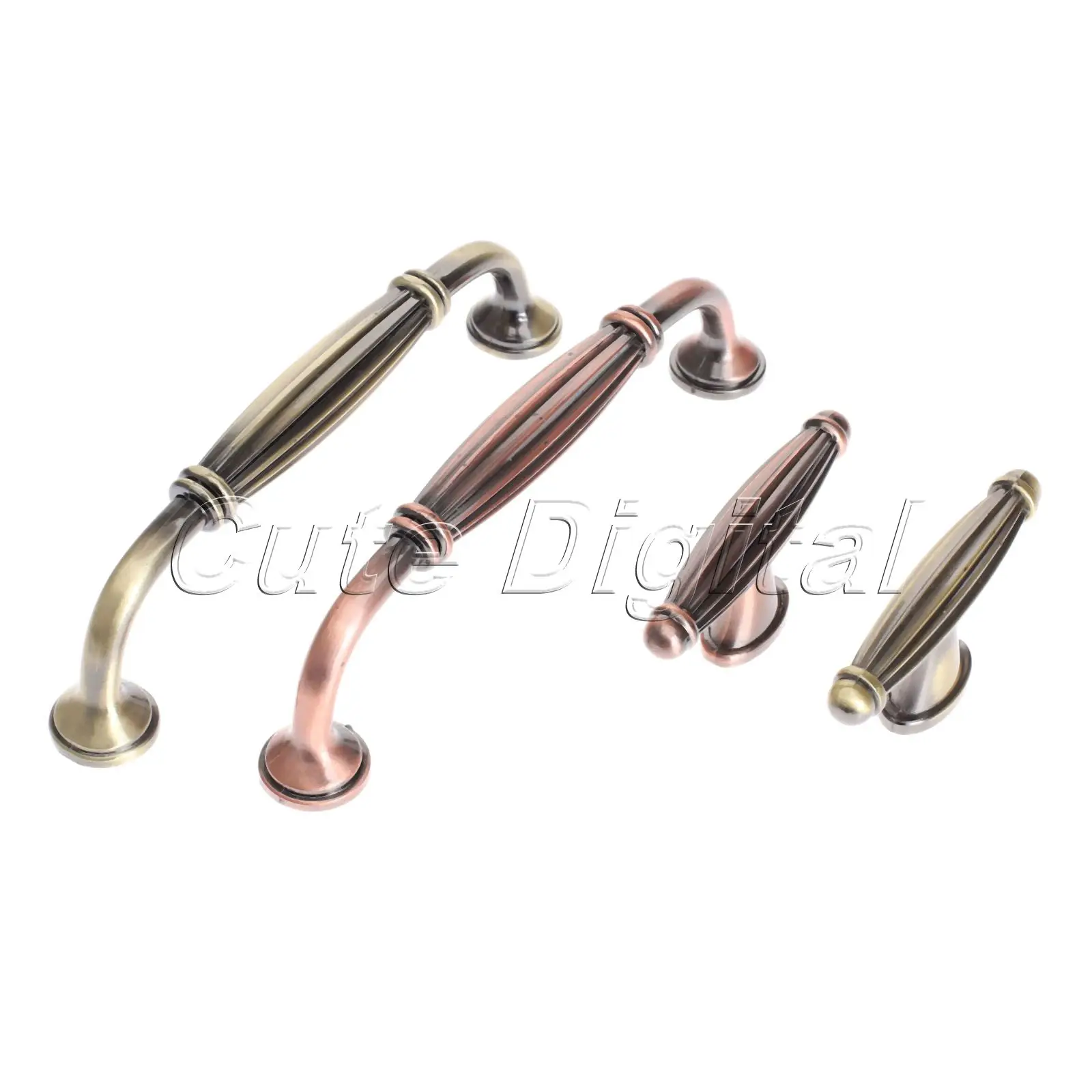 Vintage Alloy Cabinet Closet Knob and Handle Single/Double Hole Kitchen Finiture Door Drawer Handles Pull Chinese Brass Hardware